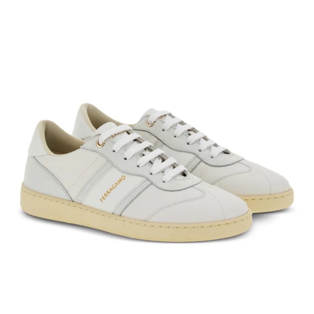 Ferragamo White Achille Sneakers